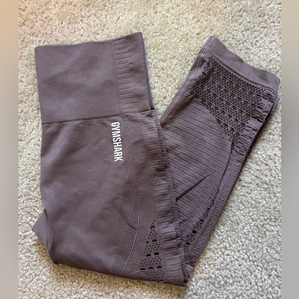 Gymshark Energy Seamless cropped leggings Purple Wash Size Small